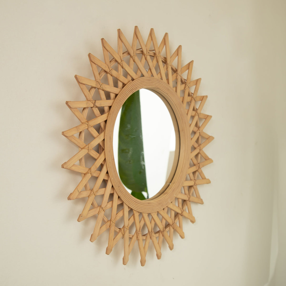 Circle Mirror | Diamond Weave
